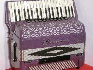 Borsini K9 purple decorated 4 voice double cassotto with new MIDI and microphones